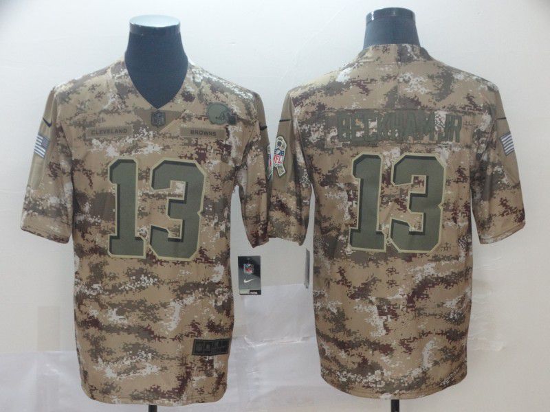 Men Cleveland Browns #13 Beckham jr Camo Nike Salute To Service Limited NFL Jerseys